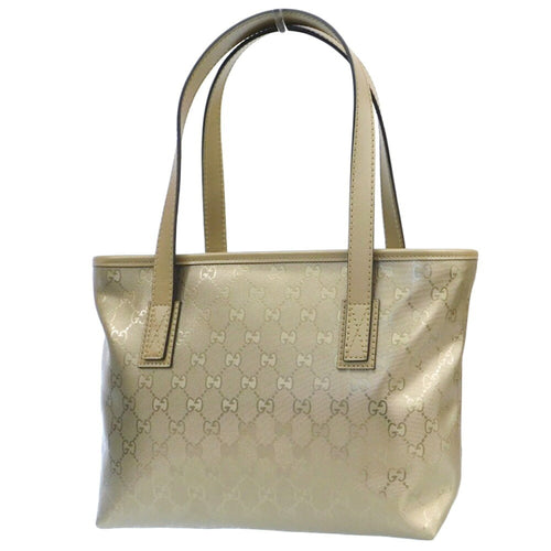 Gucci Cabas Gold Leather Tote Bag (Pre-Owned)