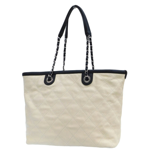 Chanel Beige Leather Tote Bag (Pre-Owned)