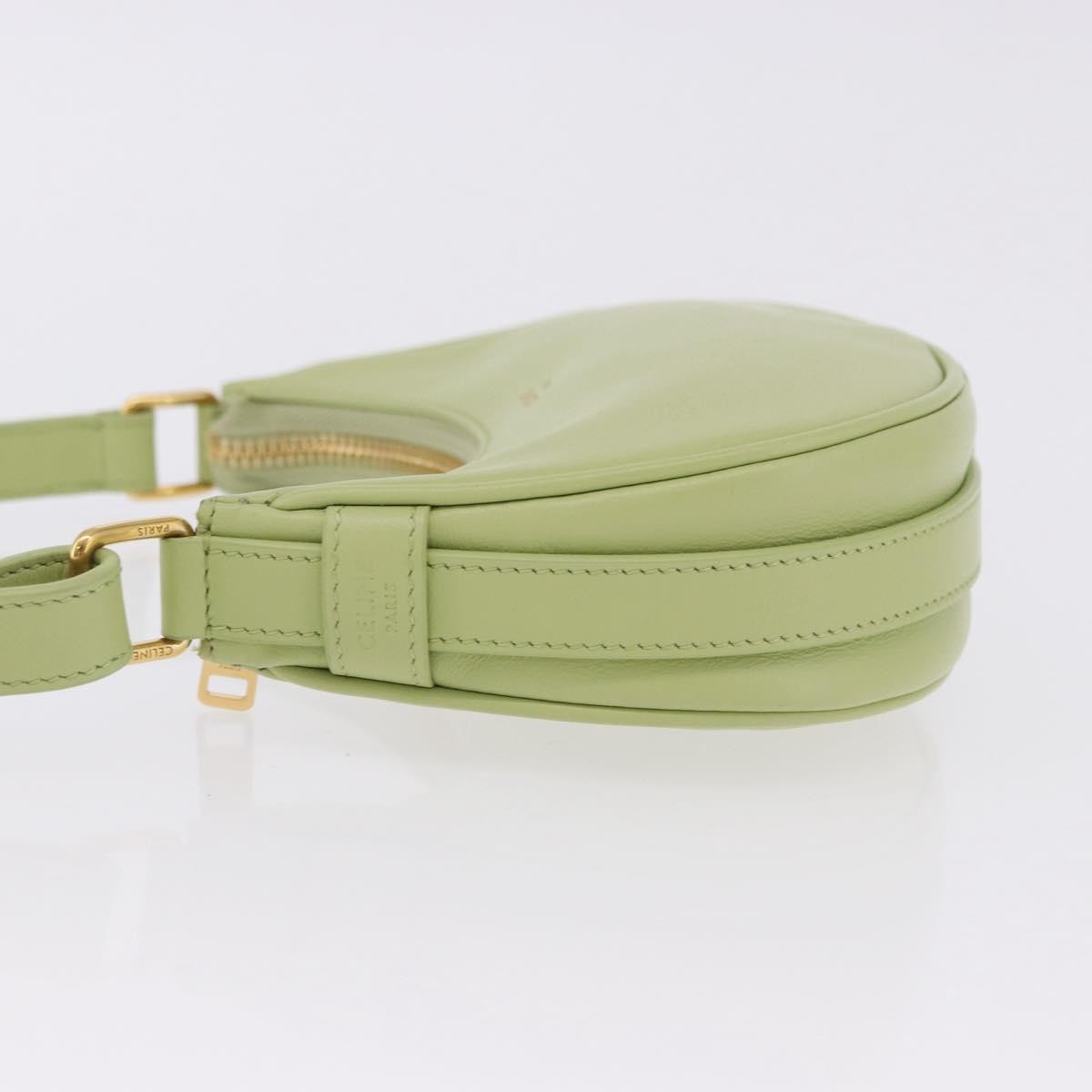 Celine Ava Leather Green Leather Handbag (Pre-Owned)