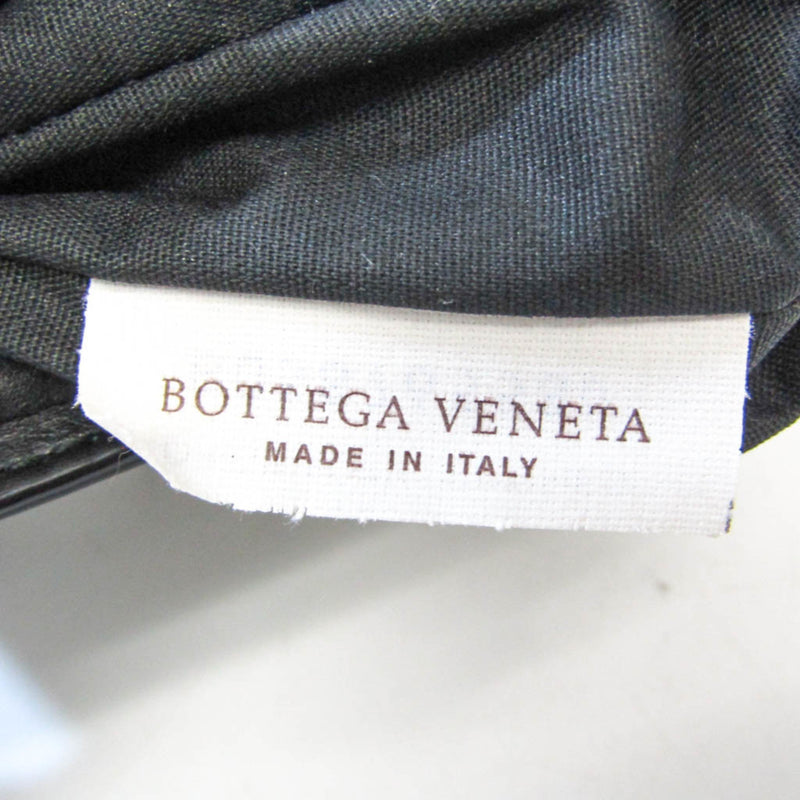 Bottega Veneta Intrecciato Black Leather Clutch Bag (Pre-Owned)