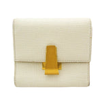 Bottega Veneta Palmerato White Leather Wallet  (Pre-Owned)