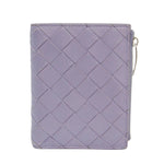 Bottega Veneta Intrecciato Purple Leather Wallet  (Pre-Owned)