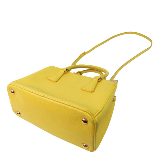 Prada Galleria Yellow Leather Handbag (Pre-Owned)