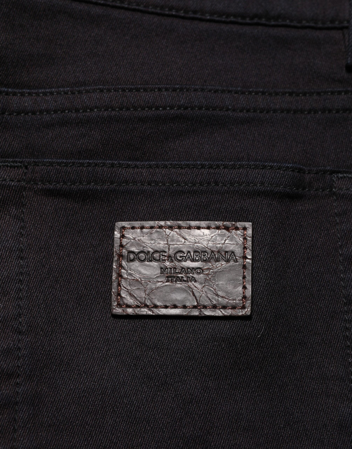 Dolce & Gabbana Black Cotton Blend Skinny Men Trouser Men's Pants