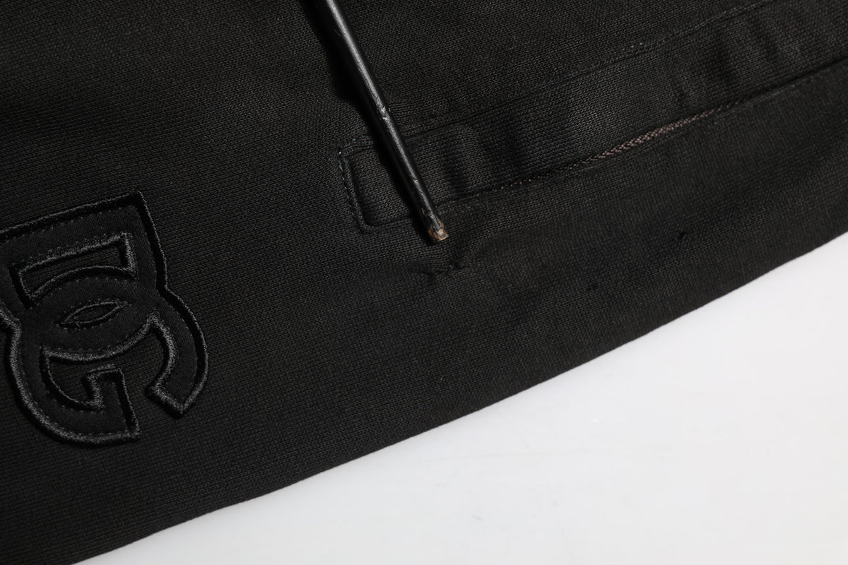 Dolce & Gabbana Black Cotton DG Logo Men Jogger Men's Pants (Pre-Owned)