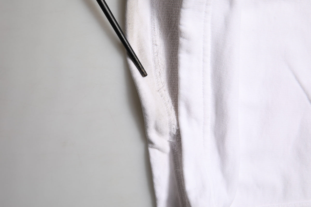 Dolce & Gabbana White Cotton Cargo Trousers Logo Patch Men's Pants (Pre-Owned)