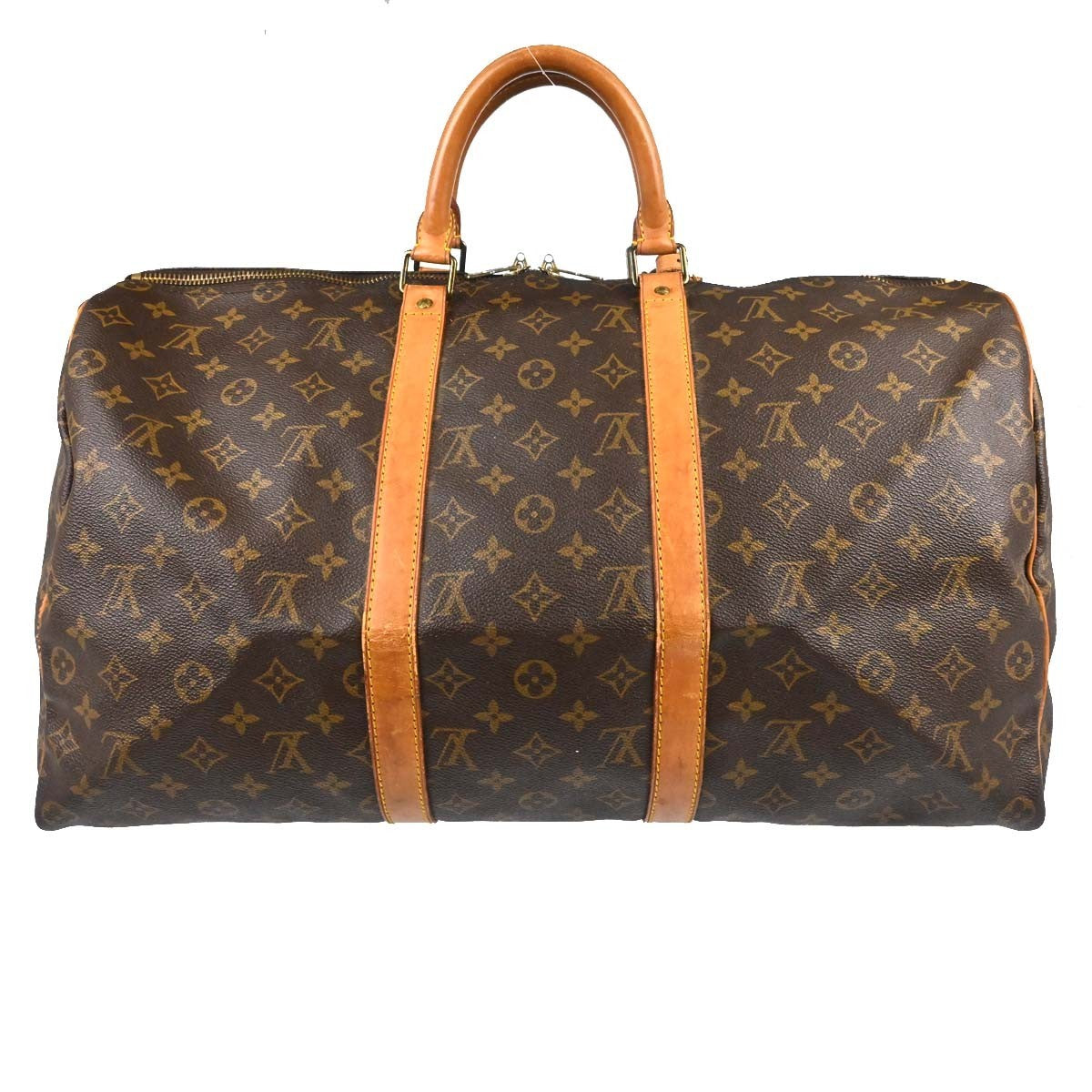 Louis Vuitton Keepall Canvas Brown Canvas Travel Bag Bag (Pre-Owned)