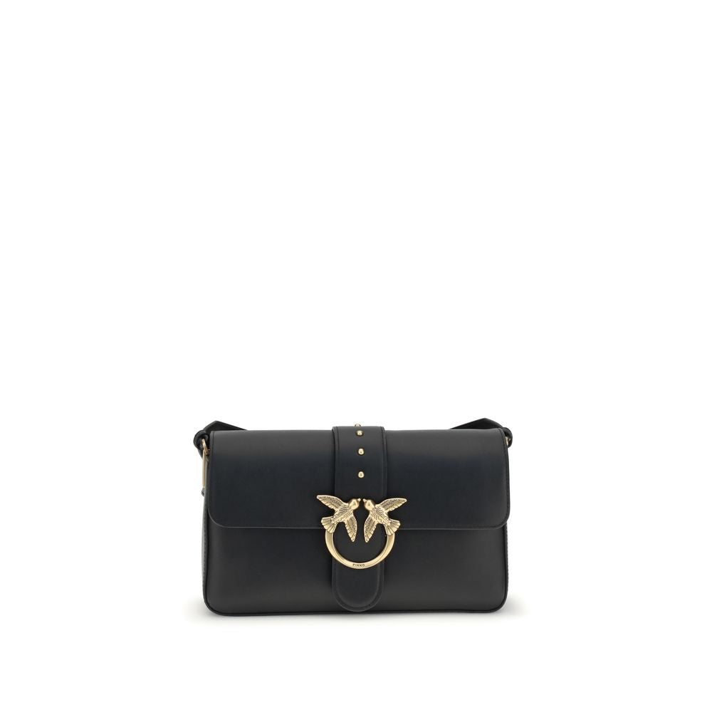 PINKO Black Leather Shoulder Women's Bag