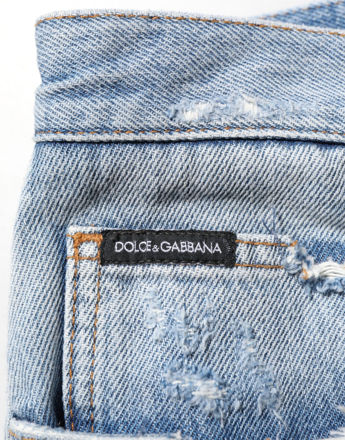 Dolce & Gabbana Blue Distressed Ripped Denim Trouser Men's Jeans