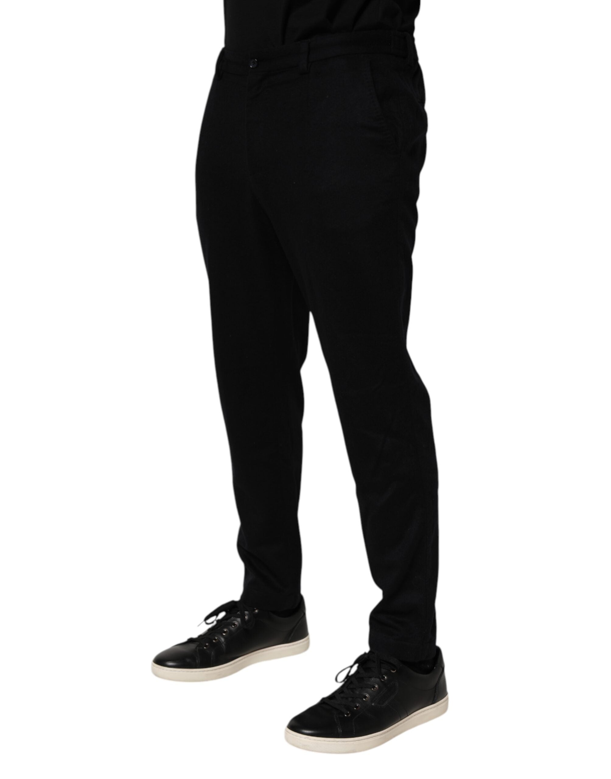 Dolce & Gabbana Black Cashmere Dress Formal Men Trouser Men's Pants (Pre-Owned)