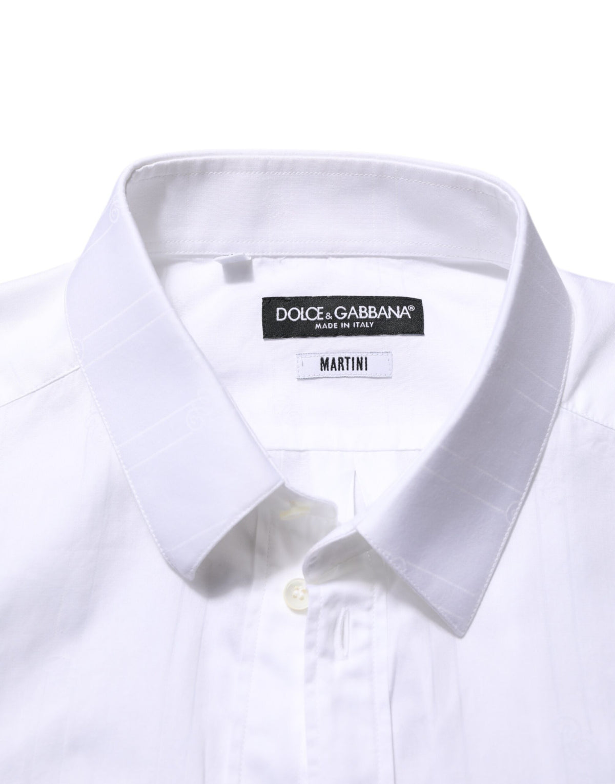Dolce & Gabbana White Cotton MARTINI Men Formal Dress Men's Shirt (Pre-Owned)