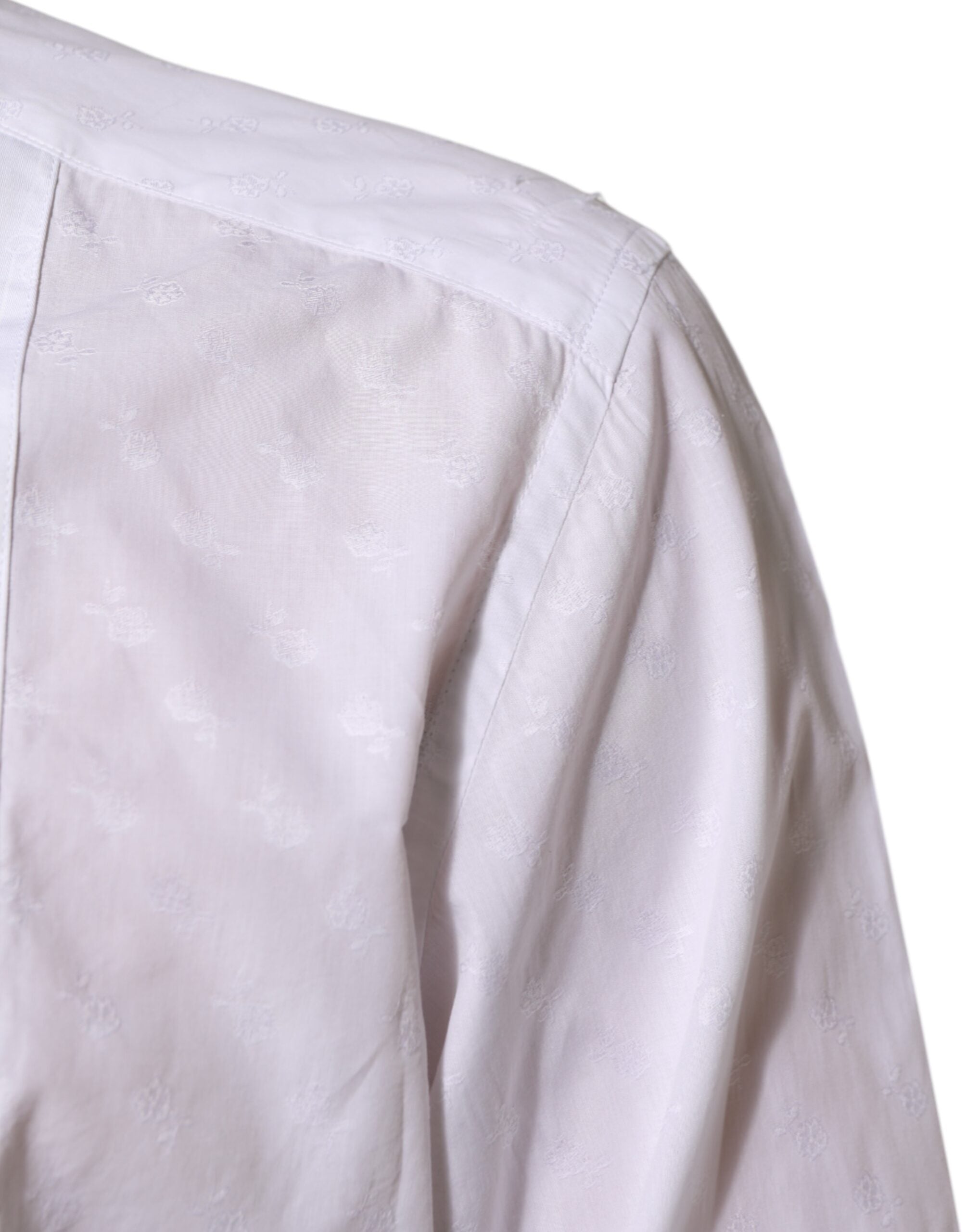 Dolce & Gabbana White Cotton MARTINI Bib Formal Dress Men's Shirt (Pre-Owned)