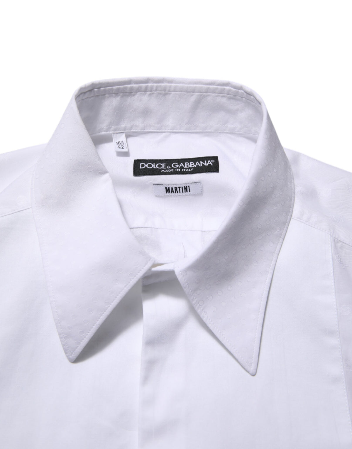 Dolce & Gabbana White Cotton MARTINI Bib Formal Dress Men's Shirt (Pre-Owned)