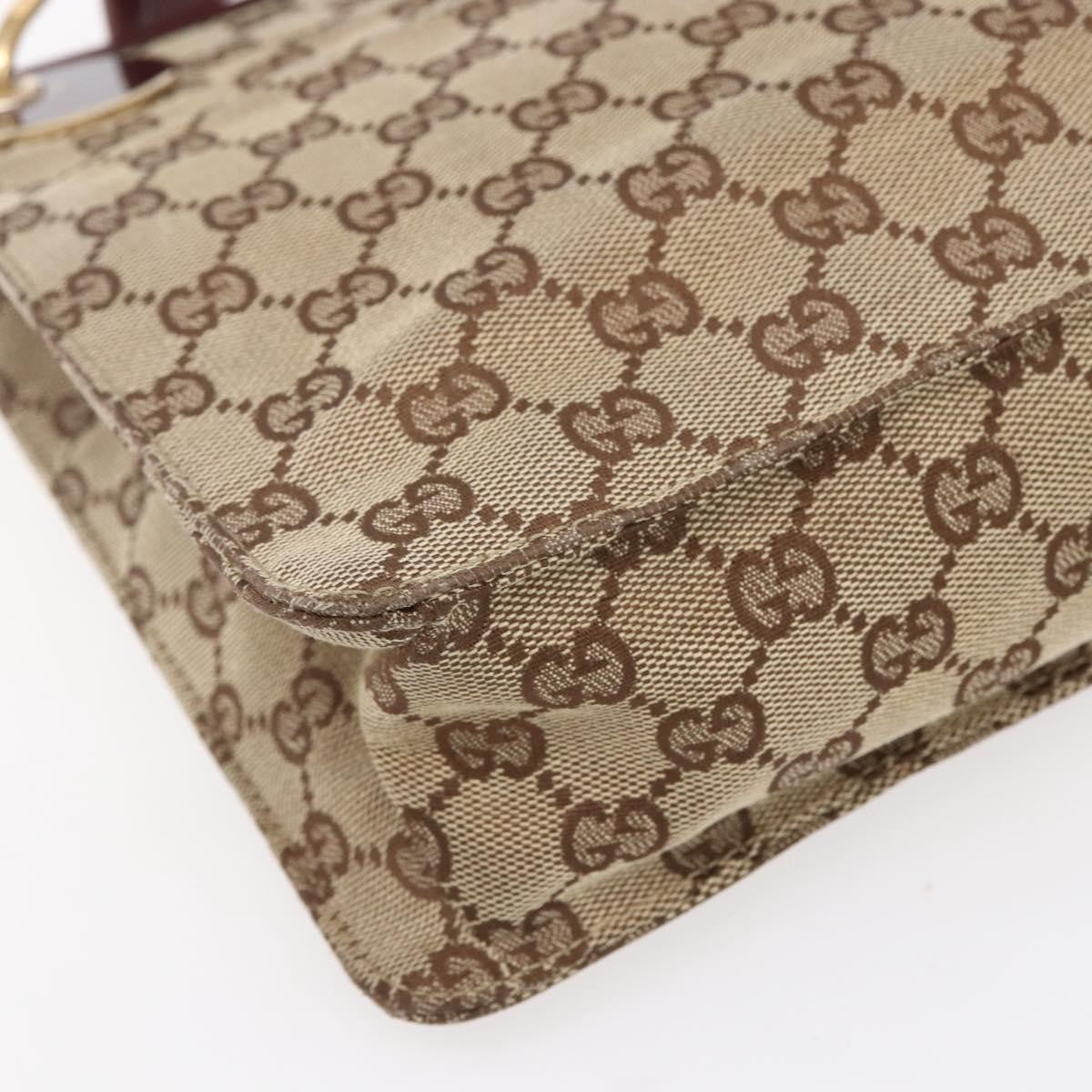 Gucci Eclipse Messenger Gg Canvas Beige Canvas Shoulder Bag Bag (Pre-Owned)