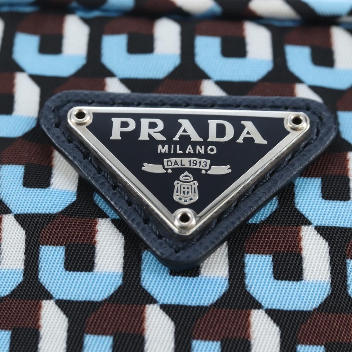 Prada Vintage Tessuto Blue Nylon Shoulder Bag Bag (Pre-Owned)