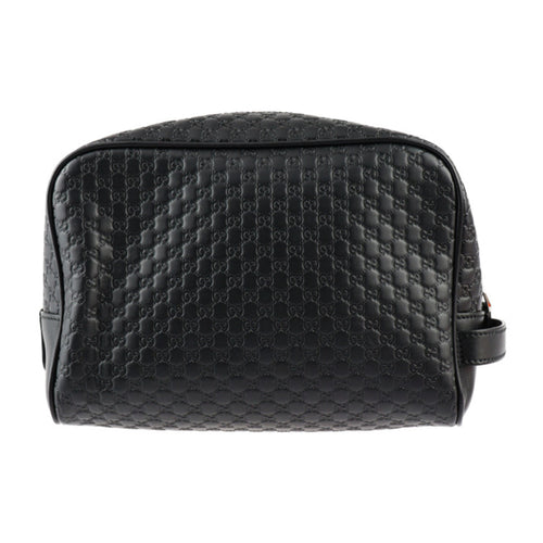 Gucci Micro Guccissima Black Leather Clutch Bag (Pre-Owned)