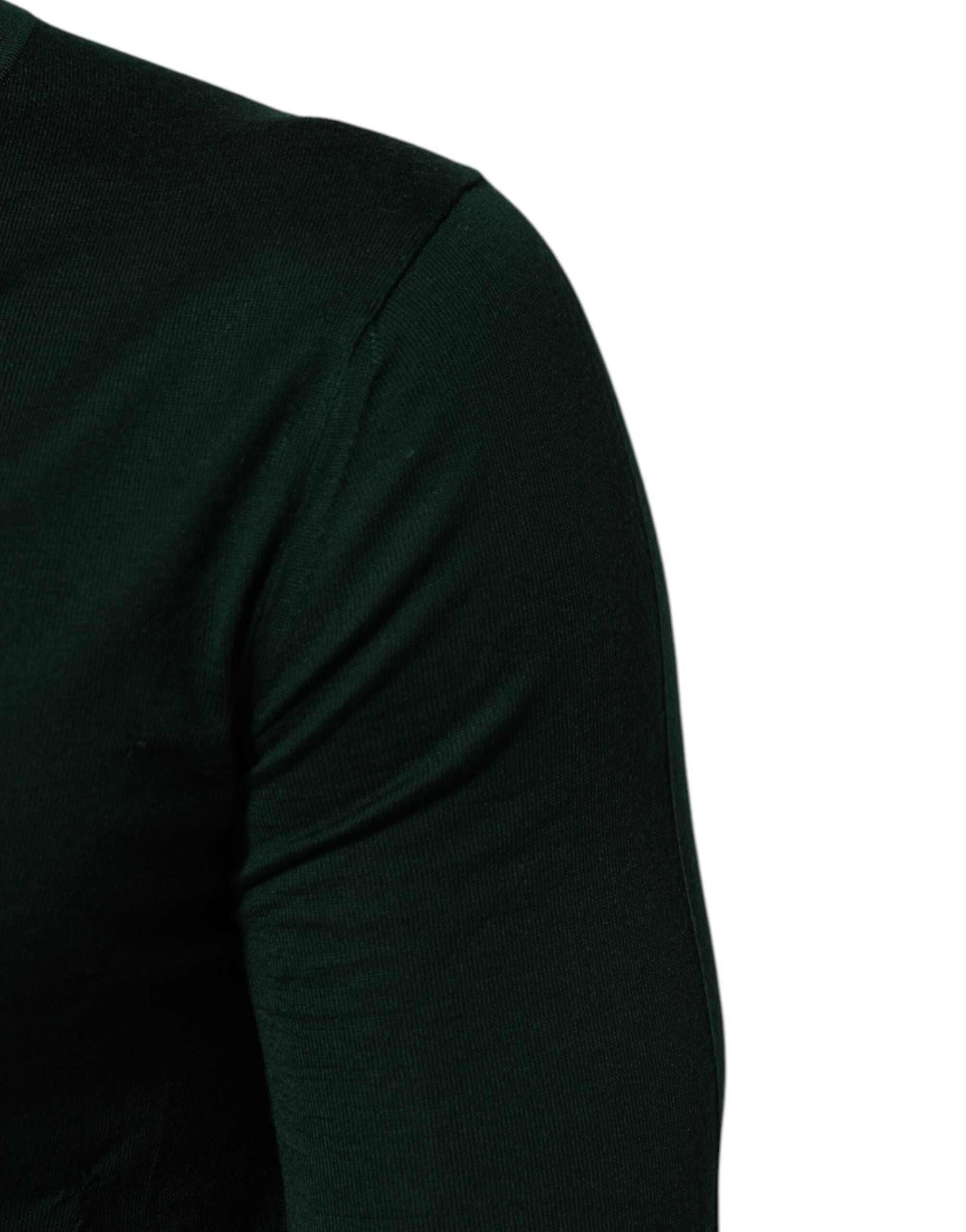 Dolce & Gabbana Dark Green Button Down Men Cardigan Men's Sweater (Pre-Owned)