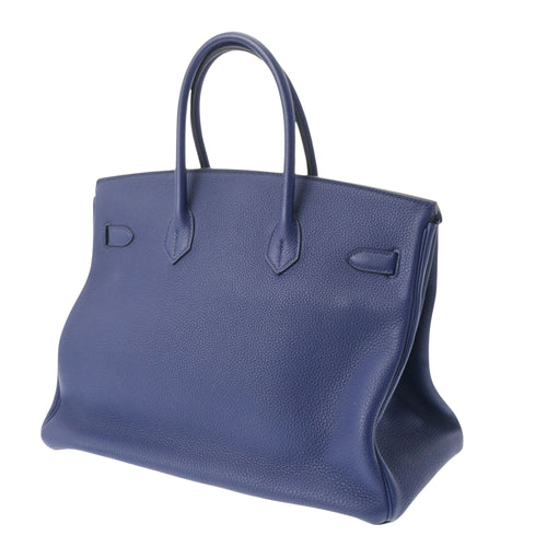 Hermès Birkin 35 Navy Leather Handbag (Pre-Owned)