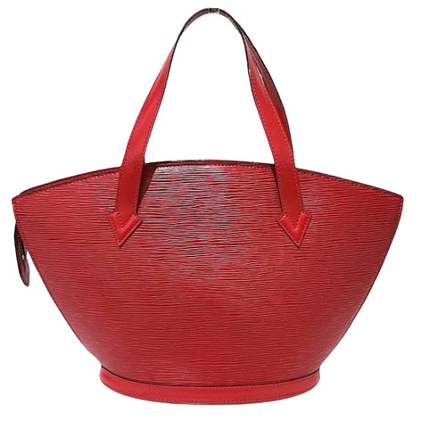 Louis Vuitton Saint Jacques Red Leather Tote Bag (Pre-Owned)