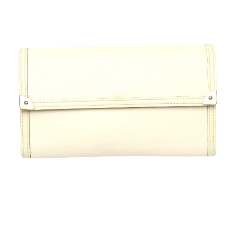 Louis Vuitton Suhari White Leather Wallet  (Pre-Owned)