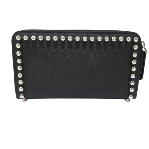 Fendi Karlito Black Leather Wallet  (Pre-Owned)