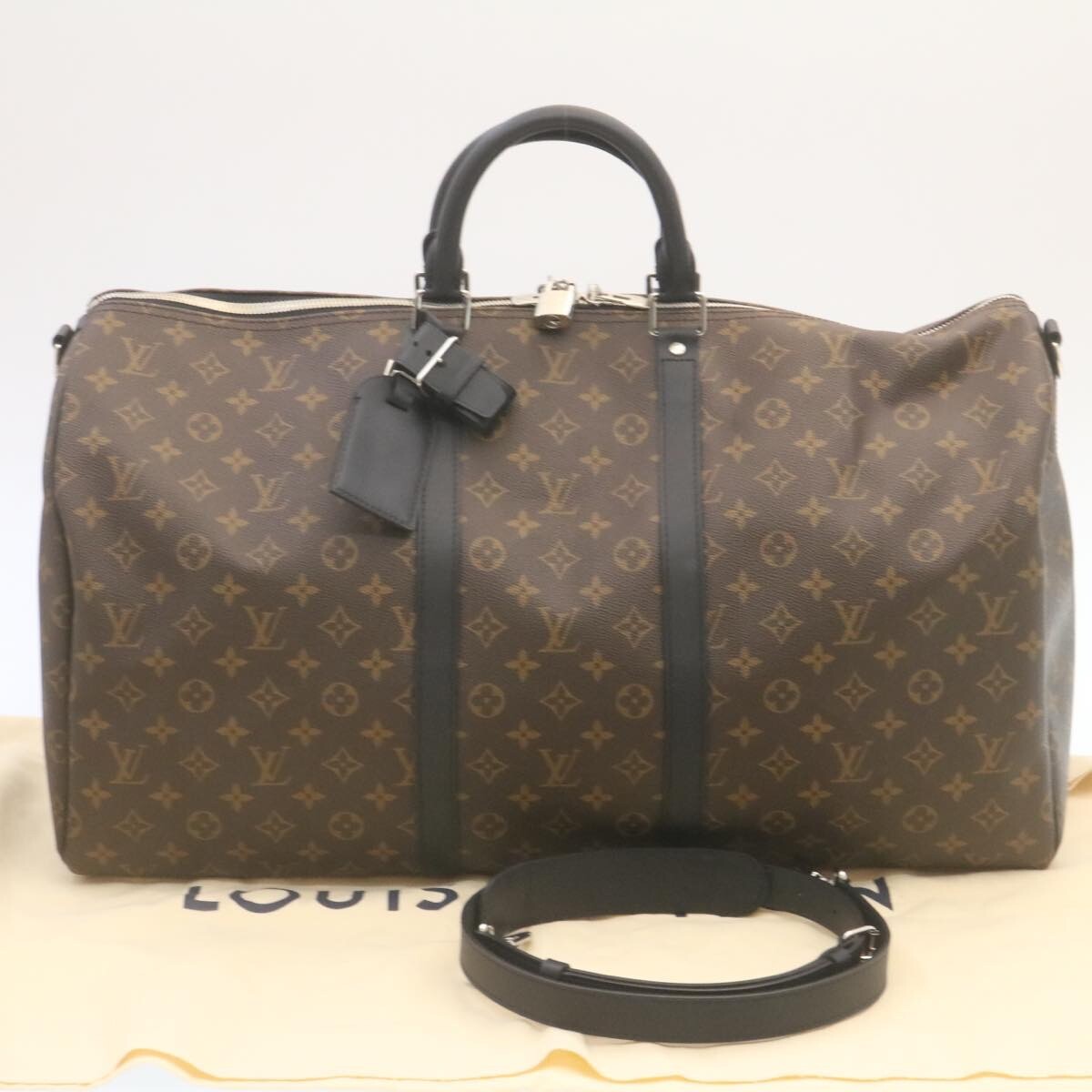 Louis Vuitton Keepall Bandouliere Monogram Canvas Brown Canvas Travel Bag Bag (Pre-Owned)