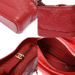 Chanel Gabrielle Red Leather Handbag (Pre-Owned)