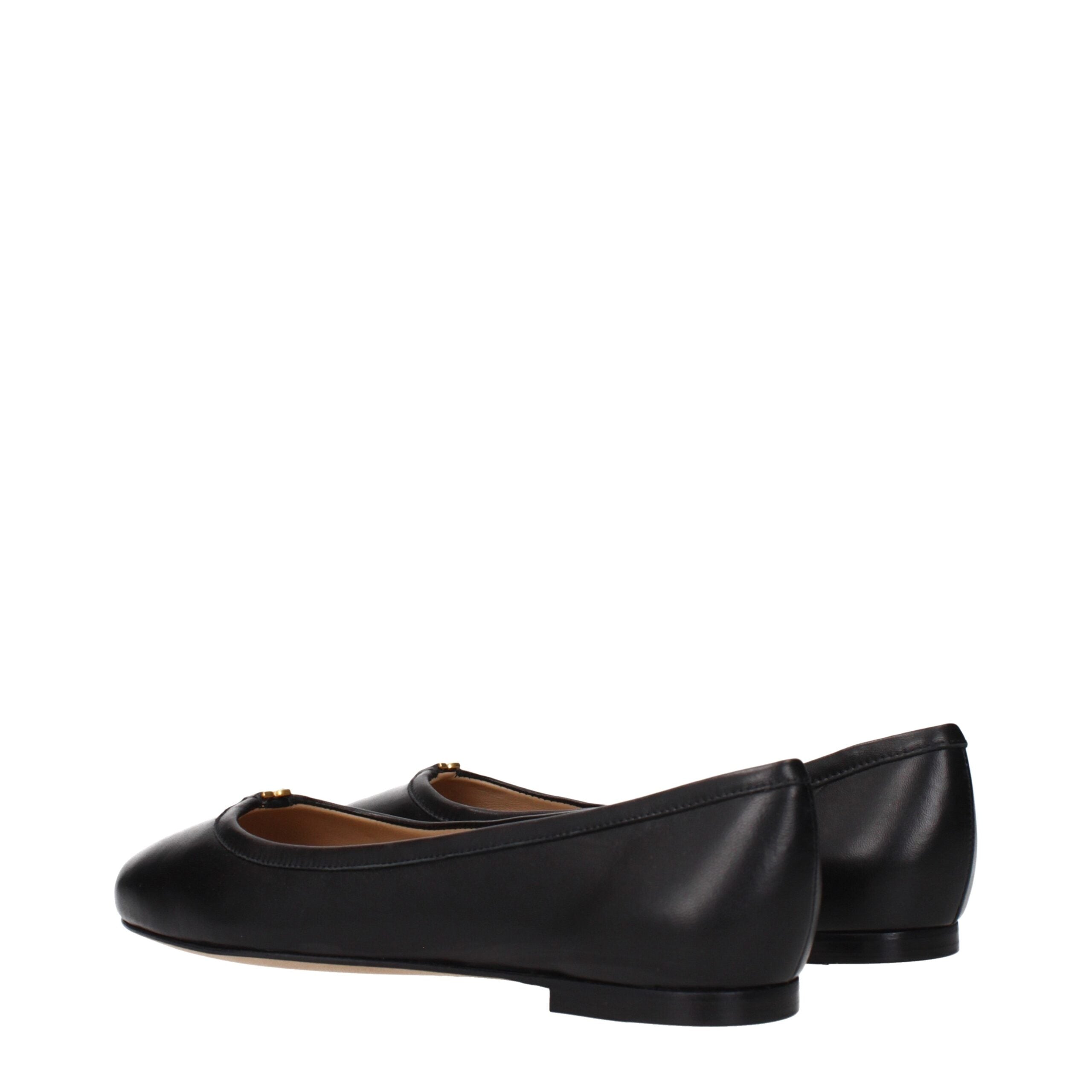 Chloé Black Leather Ballet Women's Flats