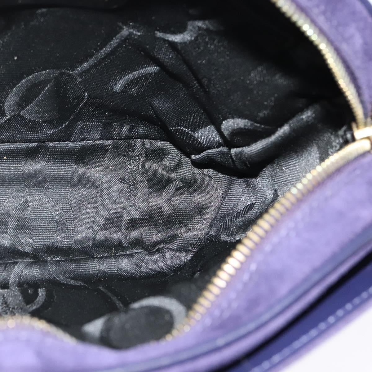 Salvatore Ferragamo Gancini Suede Purple Suede Shoulder Bag Bag (Pre-Owned)