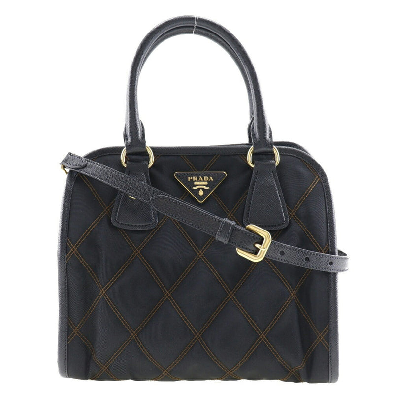 Prada Saffiano Black Synthetic Handbag (Pre-Owned)