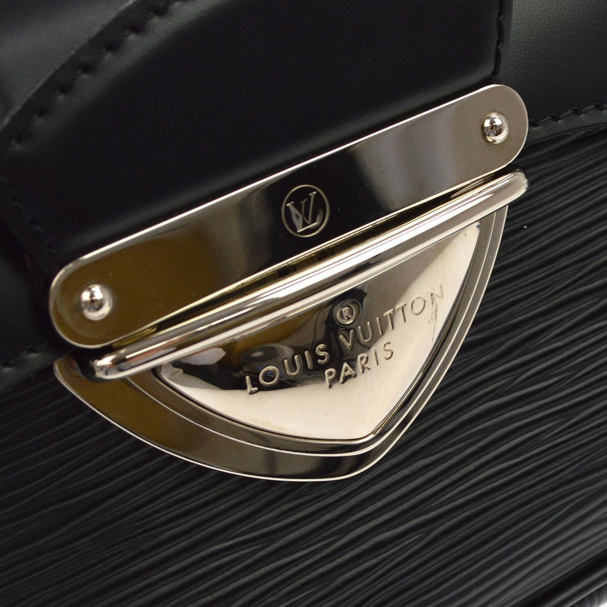 Louis Vuitton Montaigne Clutch Epi Leather Black Leather Clutche & Pouche Bag (Pre-Owned)