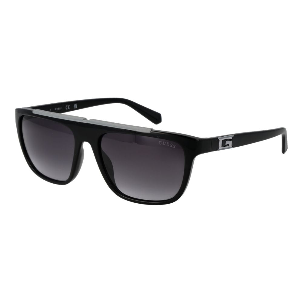 Guess Black Stainless Steel Men's Sunglasses