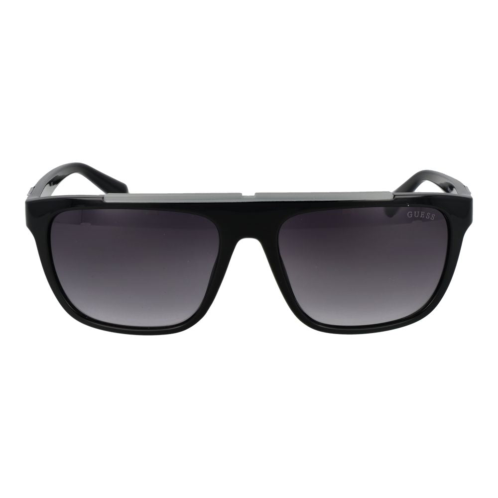 Guess Black Stainless Steel Men's Sunglasses