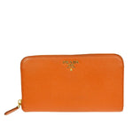Prada Saffiano Orange Leather Wallet  (Pre-Owned)