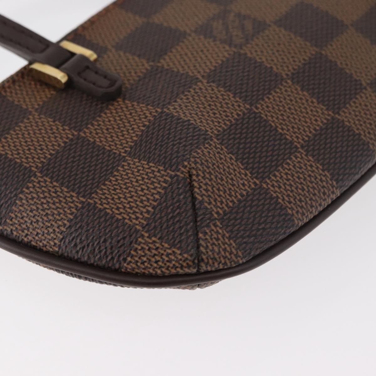 Louis Vuitton Manosque Pochette Damier Ebene Brown Canvas Clutche & Pouche Bag (Pre-Owned)