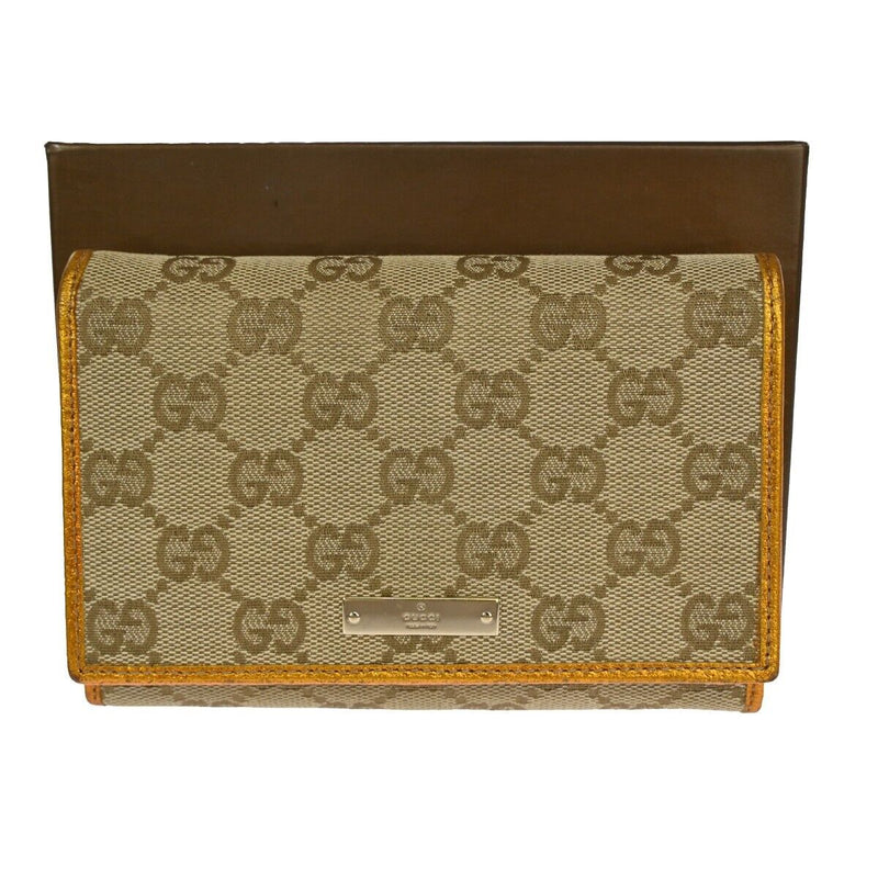 Gucci Brown Canvas Wallet  (Pre-Owned)