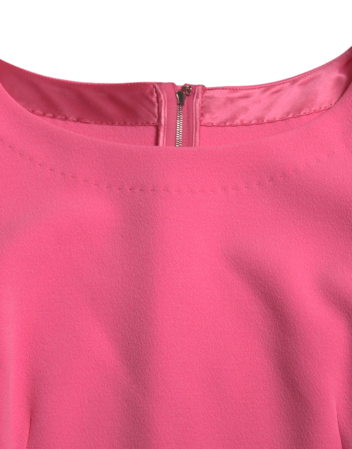 Dolce & Gabbana Pink Polyester Long Sleeves Sheath Midi Women's Dress (Pre-Owned)