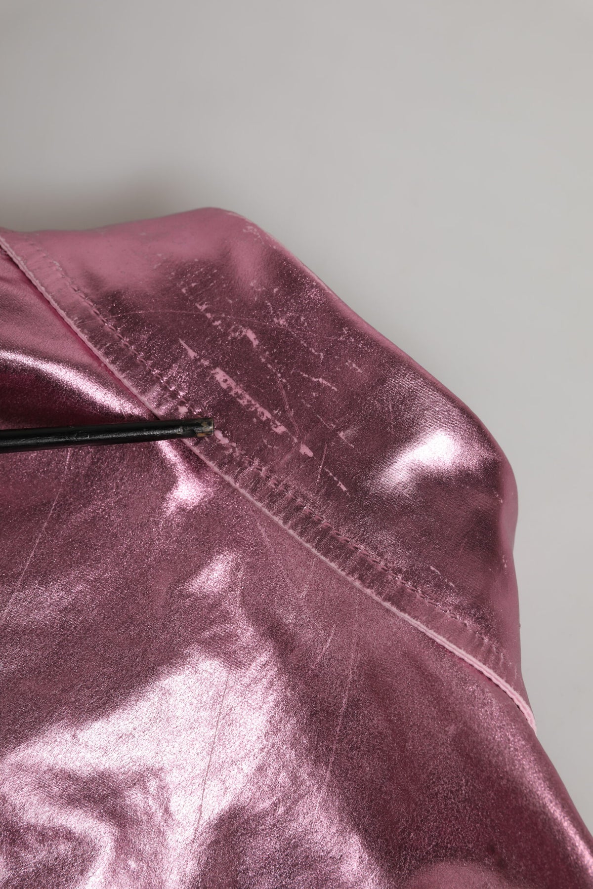 Dolce & Gabbana Pink Cotton Stretch Collared Cropped Women's Jacket (Pre-Owned)