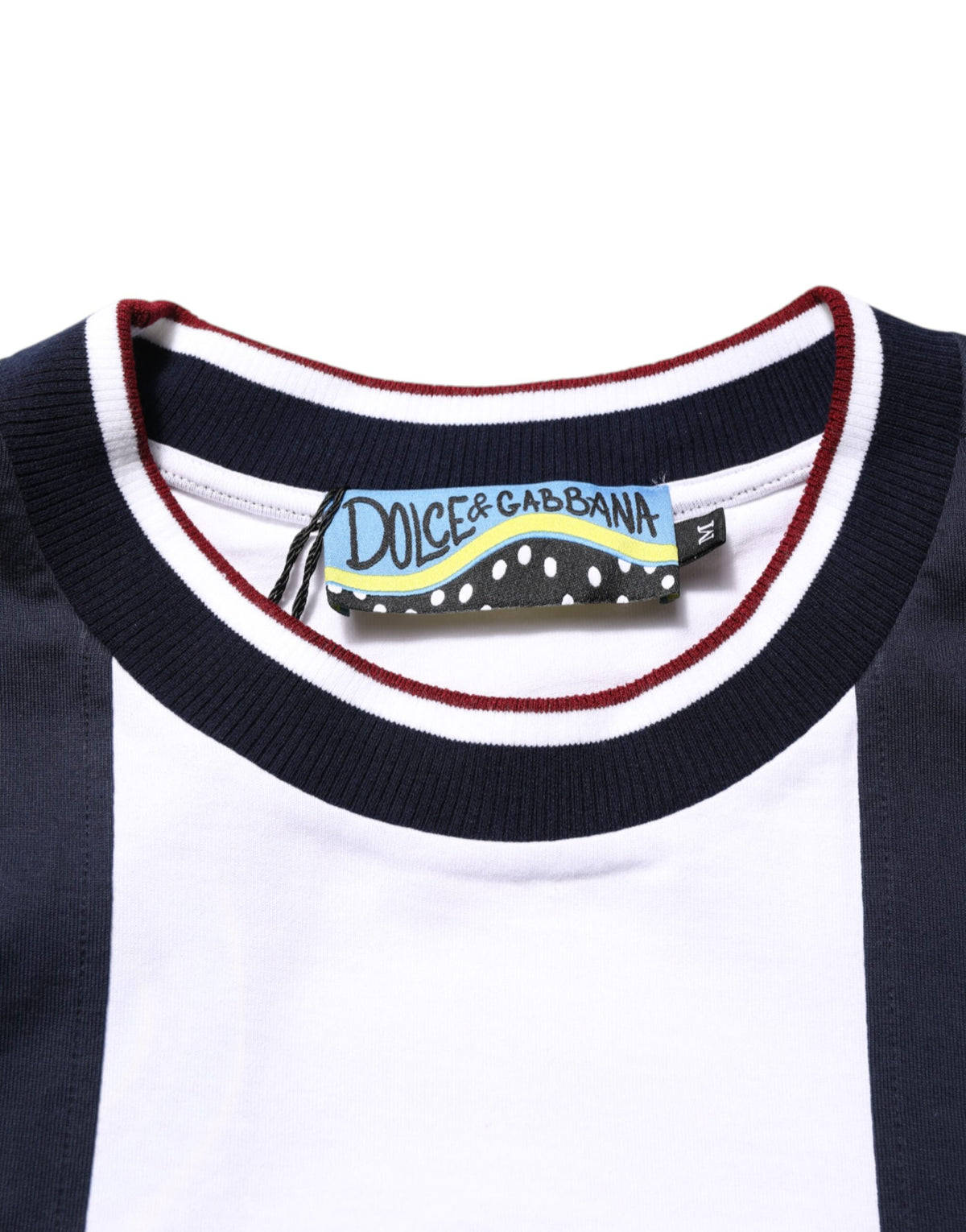 Dolce & Gabbana Multicolor Striped Cotton Men Crew Neck Men's T-shirt