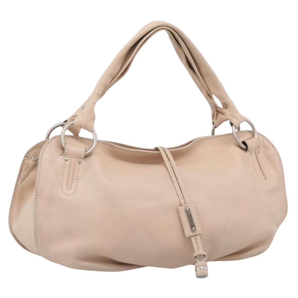 Celine Bittersweet Leather Beige Leather Handbag (Pre-Owned)