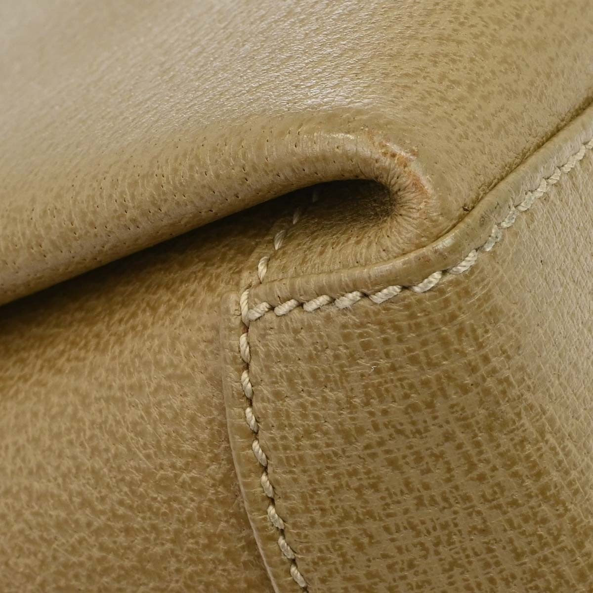 Gucci Vintage Convertible Bamboo Box Leather Beige Leather Crossbody Bag Bag (Pre-Owned)