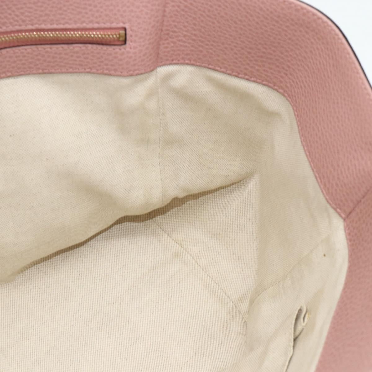 Gucci Swing Tote Leather Pink Leather Tote Bag Bag (Pre-Owned)