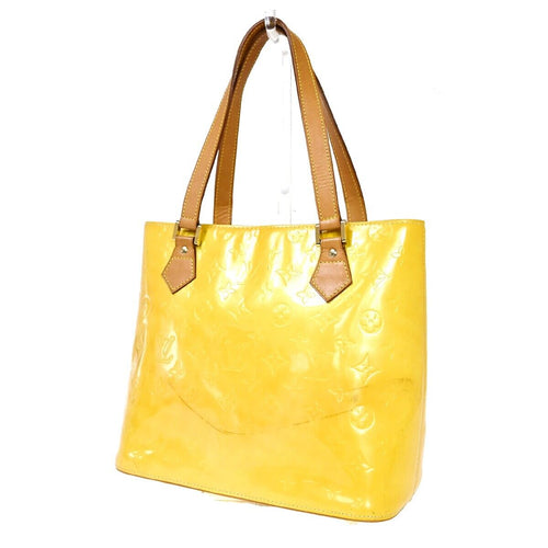 Louis Vuitton Houston Yellow Patent Leather Shoulder Bag (Pre-Owned)