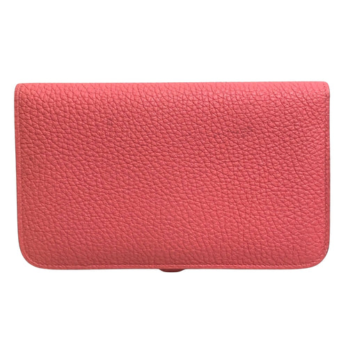 Hermès Dogon Pink Leather Wallet  (Pre-Owned)