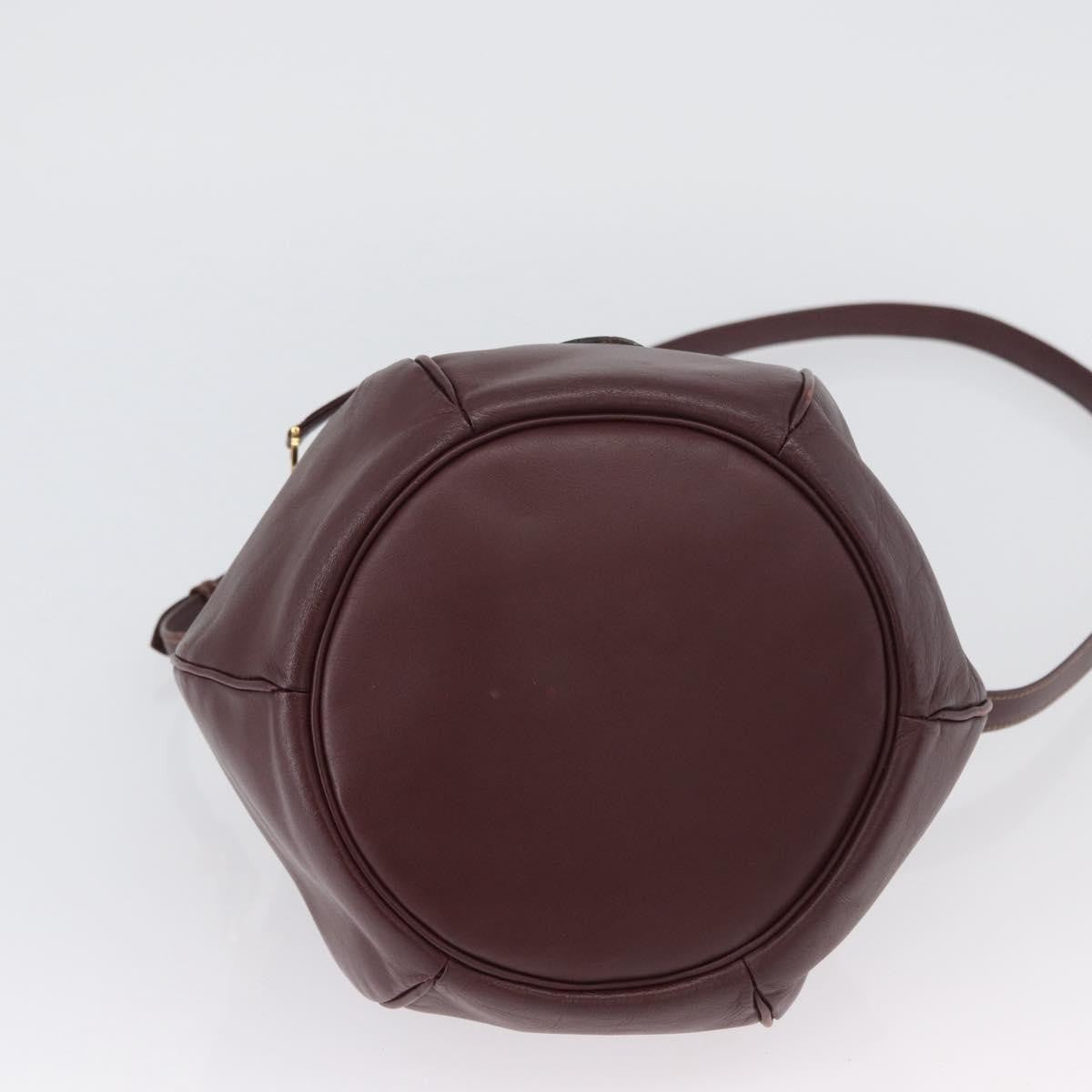 Cartier Must De Cartier Leather Burgundy Leather Shoulder Bag Bag (Pre-Owned)