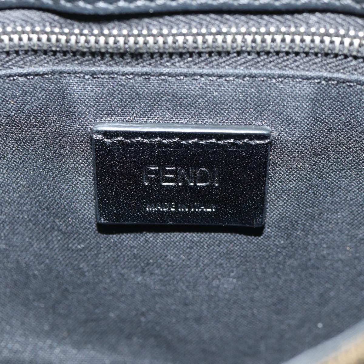 Fendi Baguette Convertible Belt Zucca Canvas Black Canvas Bag (Pre-Owned)