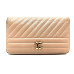 Chanel Coco Mark Orange Leather Wallet  (Pre-Owned)