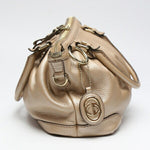 Gucci Sukey Gold Leather Handbag (Pre-Owned)