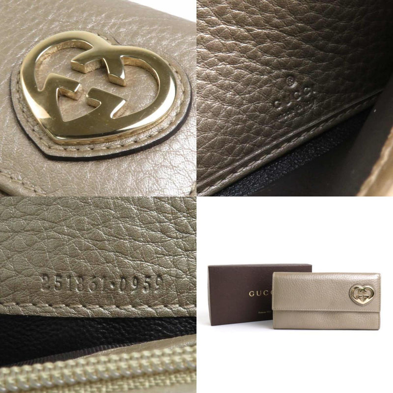 Gucci Interlocking Gold Leather Wallet  (Pre-Owned)