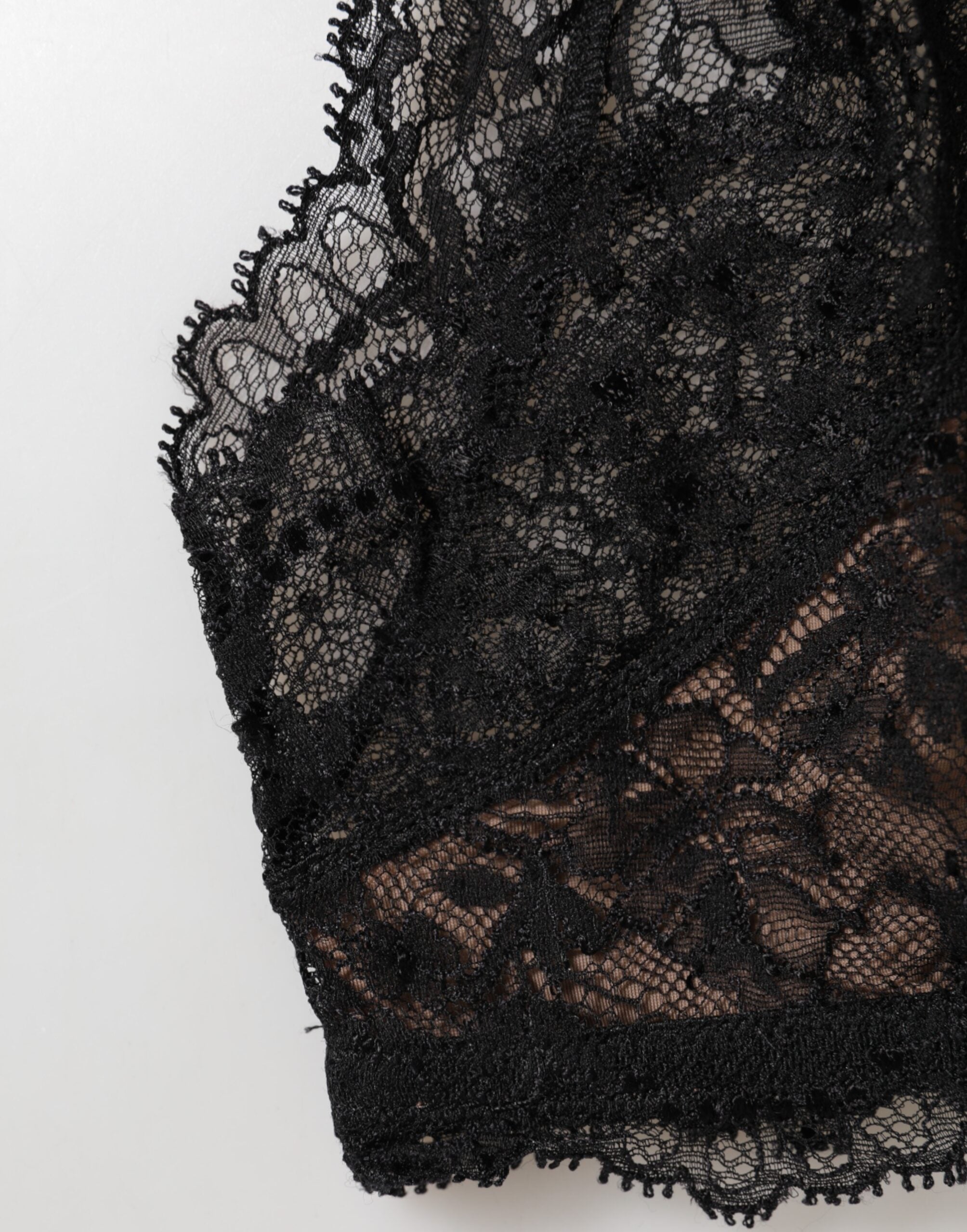 Dolce & Gabbana Black Floral Lace Mesh High Brief Panty  Women's Underwear